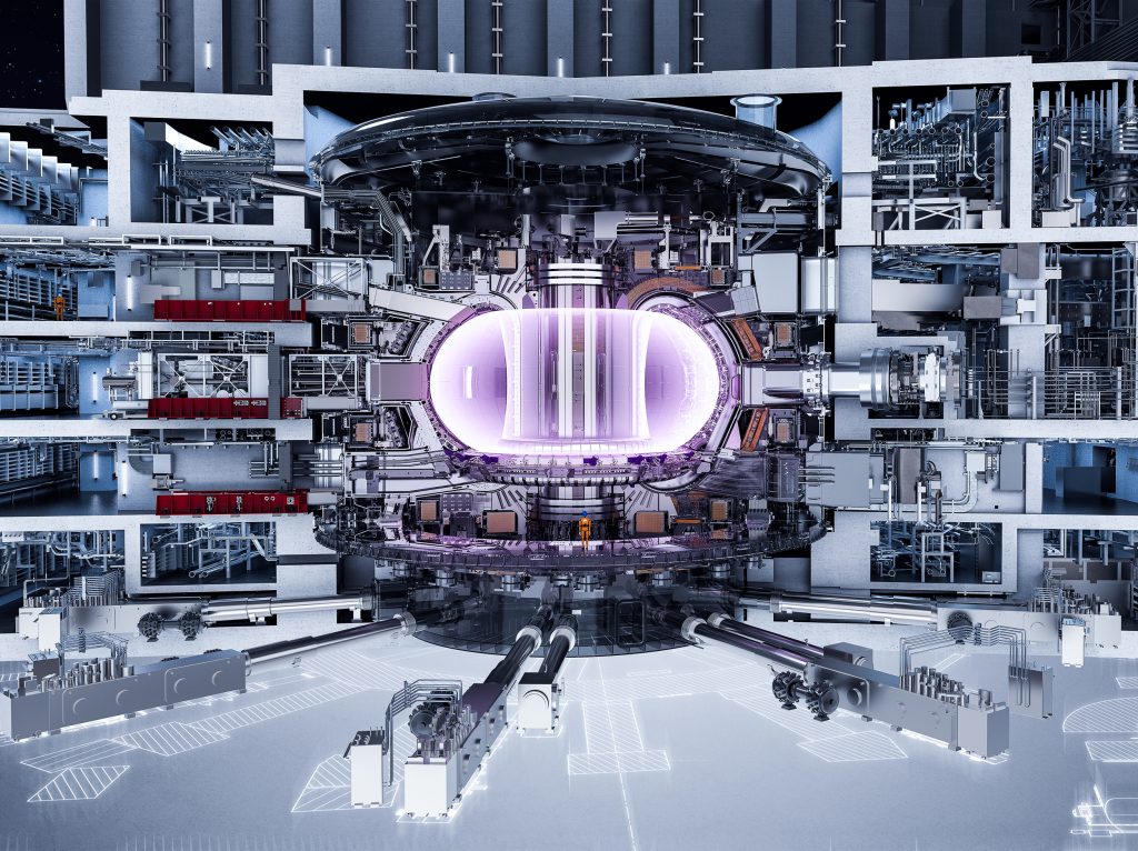ITER 核聚变反应堆的 3D 渲染